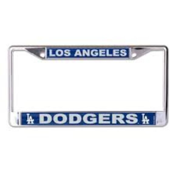 MLB Los Angeles Dodgers Laser Chrome License Plate Frame - Picture 1 of 1